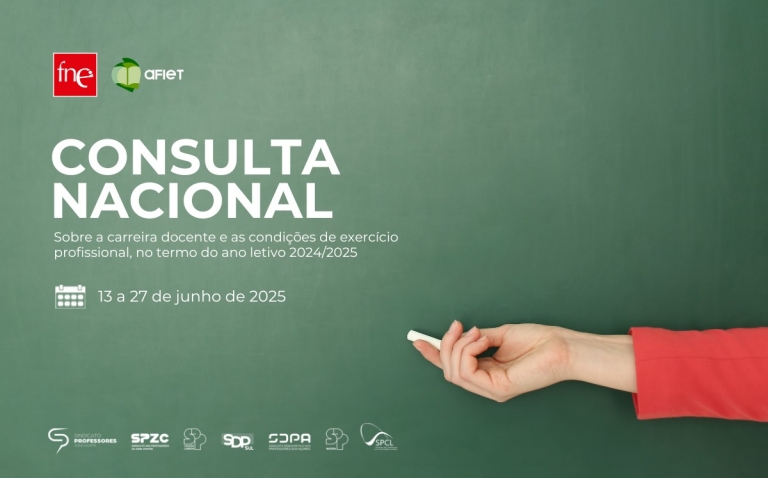 FNE/AFIET promovem Consulta Nacional sobre a carreira docente e condições de trabalho