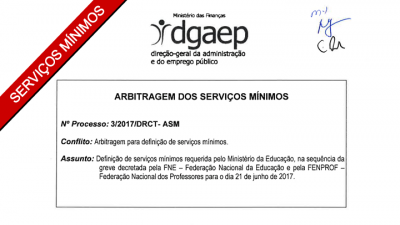 Serviços mínimos para a greve do dia 21 de junho 2017 Serviços mínimos para a greve do dia 21 de junho 2017