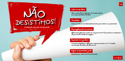 Não desistimos! Não desistimos!