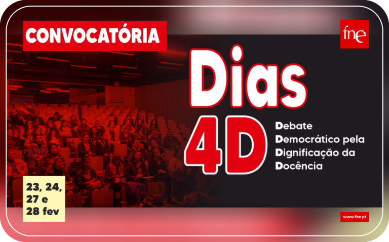 Dias 4D (Debate Democrático pela Dignificação da Docência) - 23, 24, 27 e 28 de fevereiro