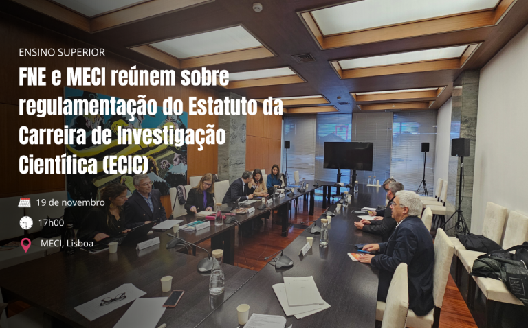 ENSINO SUPERIOR - FNE e MECI reúnem sobre regulamentação do Estatuto da Carreira de Investigação Científica (ECIC)