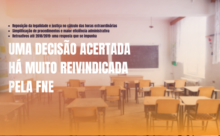 Uma decisão acertada há muito reivindicada pela FNE
