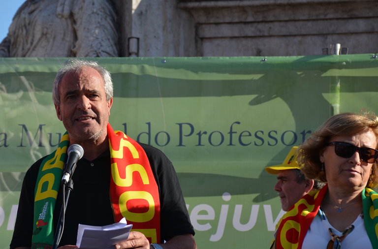 Intervenção do Secretário-Geral da FNE, João Dias da Silva, no encerramento do desfile do Dia Mundial do Professor de 2019